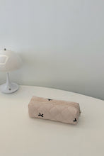 Load image into Gallery viewer, Bow Embroidered Quilted Storage Bag
