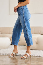 Load image into Gallery viewer, Judy Blue Full Size Braid Side Detail Wide Leg Jeans
