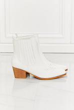 Load image into Gallery viewer, MMShoes Love the Journey Stacked Heel Chelsea Boot in White
