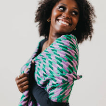 Load image into Gallery viewer, Cold Morning Houndstooth Scarf: Green
