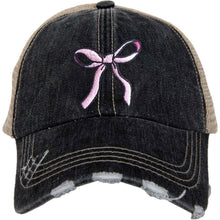 Load image into Gallery viewer, Pink Bow Wholesale Trucker Hat: Black
