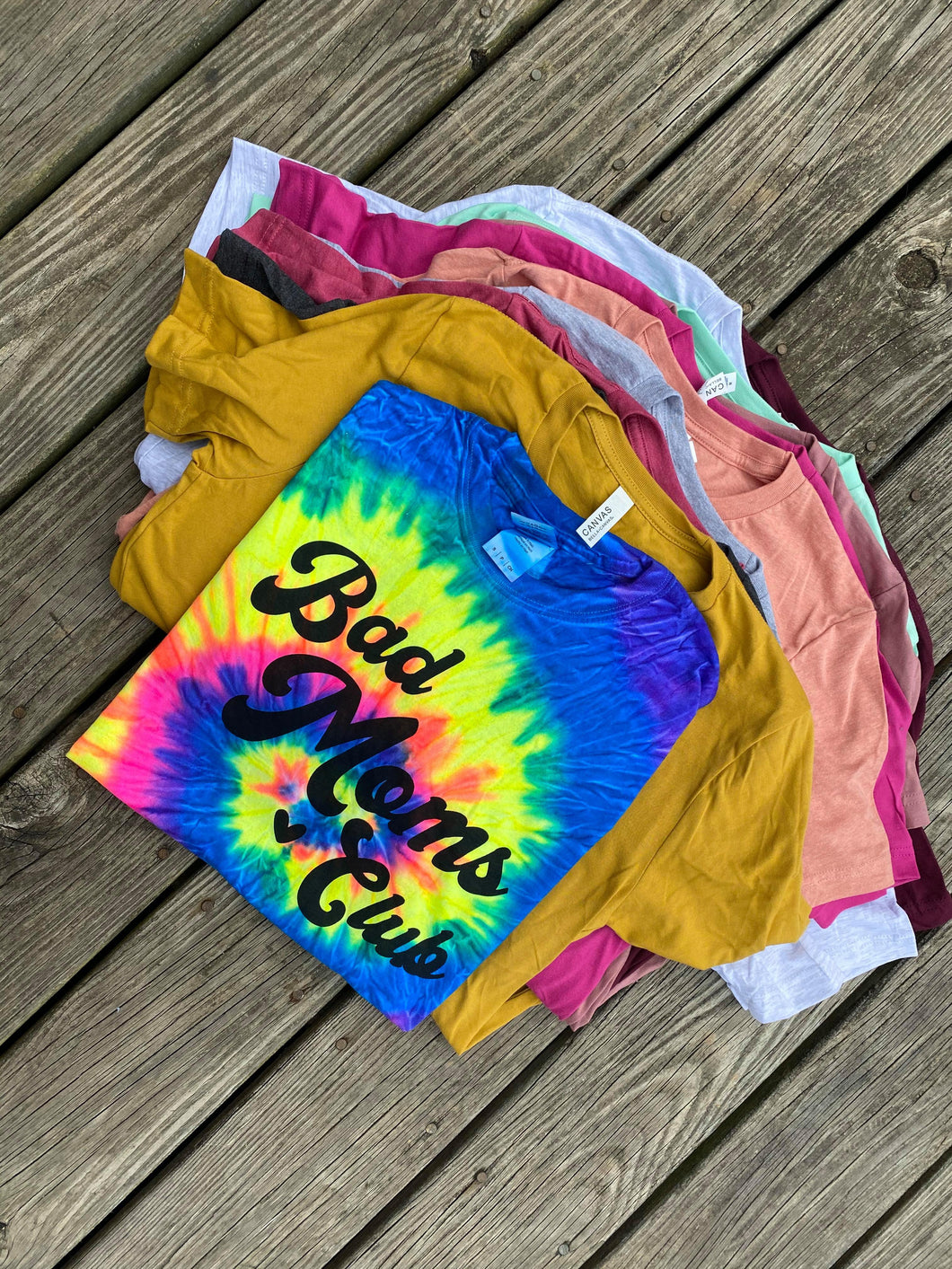 TIE DYE bad moms club tee | Wholesale