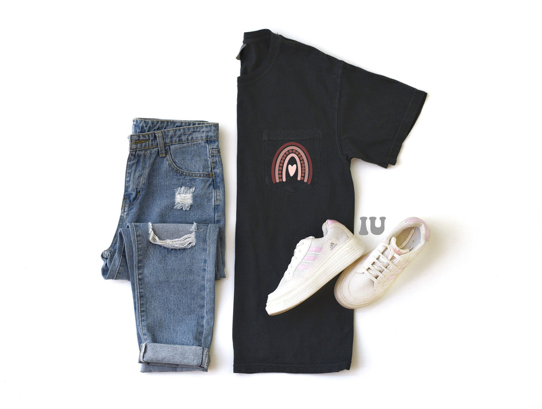 Blush Rainbow - Pocket Tee