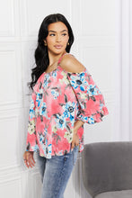 Load image into Gallery viewer, Sew In Love Full Size Fresh Take  Floral Cold-Shoulder Top
