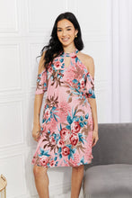 Load image into Gallery viewer, Sew In Love Full Size Fresh-Cut Flowers Cold-Shoulder Dress
