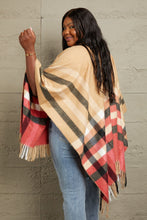 Load image into Gallery viewer, e.Luna Plaid Shawl Poncho Cardigan
