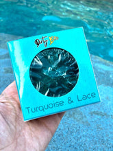 Load image into Gallery viewer, Turquoise &amp; Lace Loofah Soap
