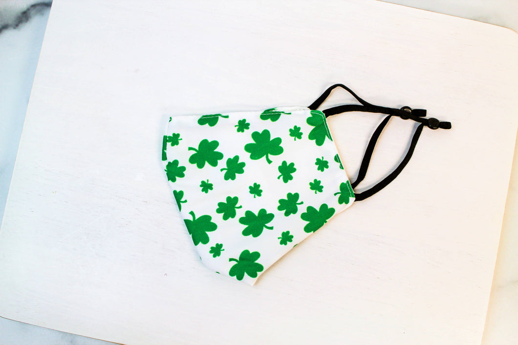 Adult Printed St. Patrick's Clover Face Mask