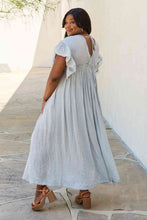 Load image into Gallery viewer, Sweet Lovely By Jen Full Size Drawstring Deep V Butterfly Sleeve Maxi Dress

