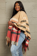 Load image into Gallery viewer, e.Luna Plaid Shawl Poncho Cardigan
