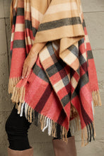 Load image into Gallery viewer, e.Luna Plaid Shawl Poncho Cardigan
