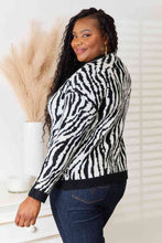 Load image into Gallery viewer, Heimish Full Size Zebra Print Sweater
