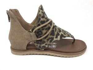 Very G Sparta Tan Leopard Print Sandals