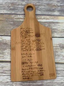 Recipe cutting board