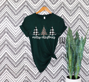 Buffalo Leopard Trees - Heather Emerald Short Sleeves